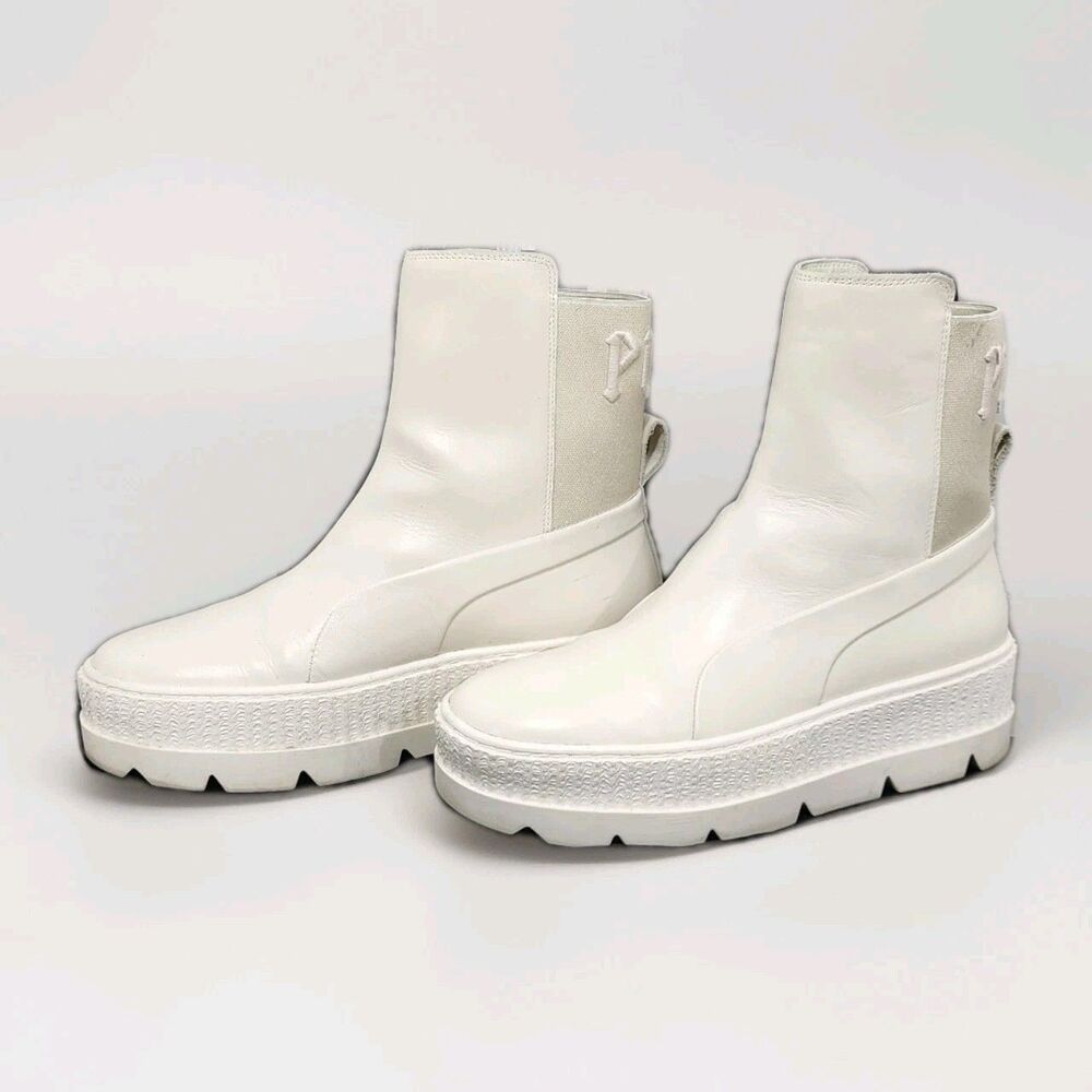 Fenty Puma by Rihanna Chelsea Sneaker Boot Vanilla Ice Ivory Womens US 10 EUR 41